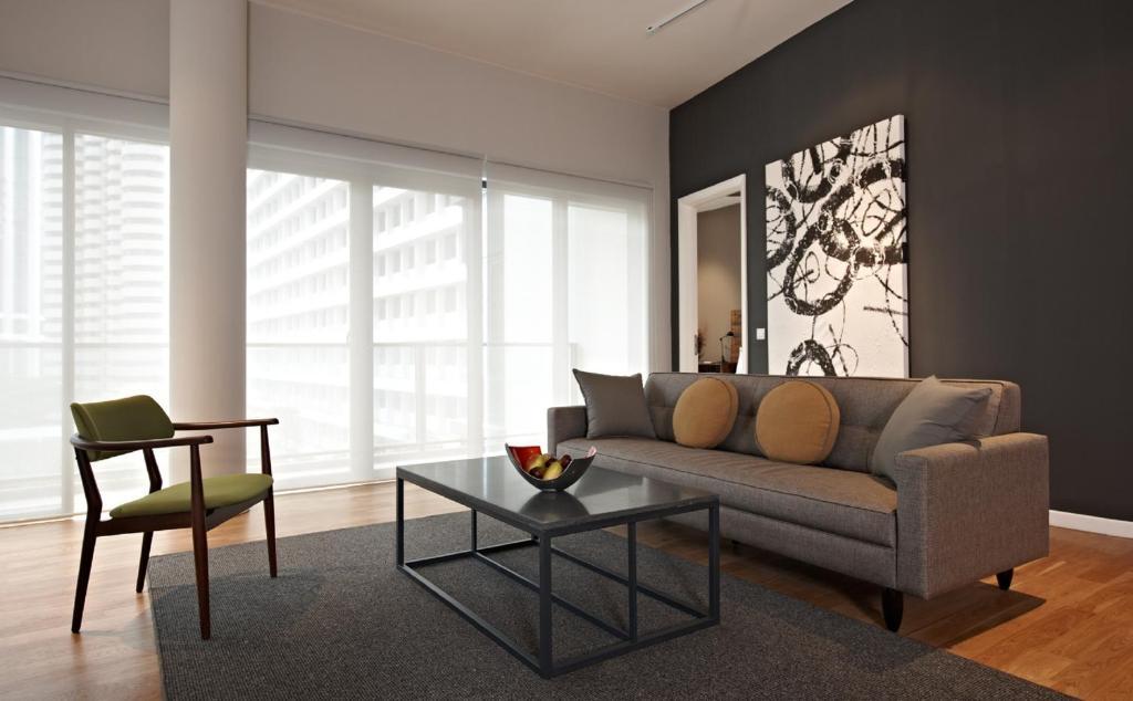 Suite op de Hoge Verdieping met 1 Slaapkamer en Uitzicht op de Twin Towers